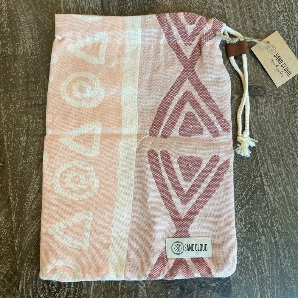 🤩50% OFF SALE Sand Cloud Pink Patterned Drawstring towel Pouch